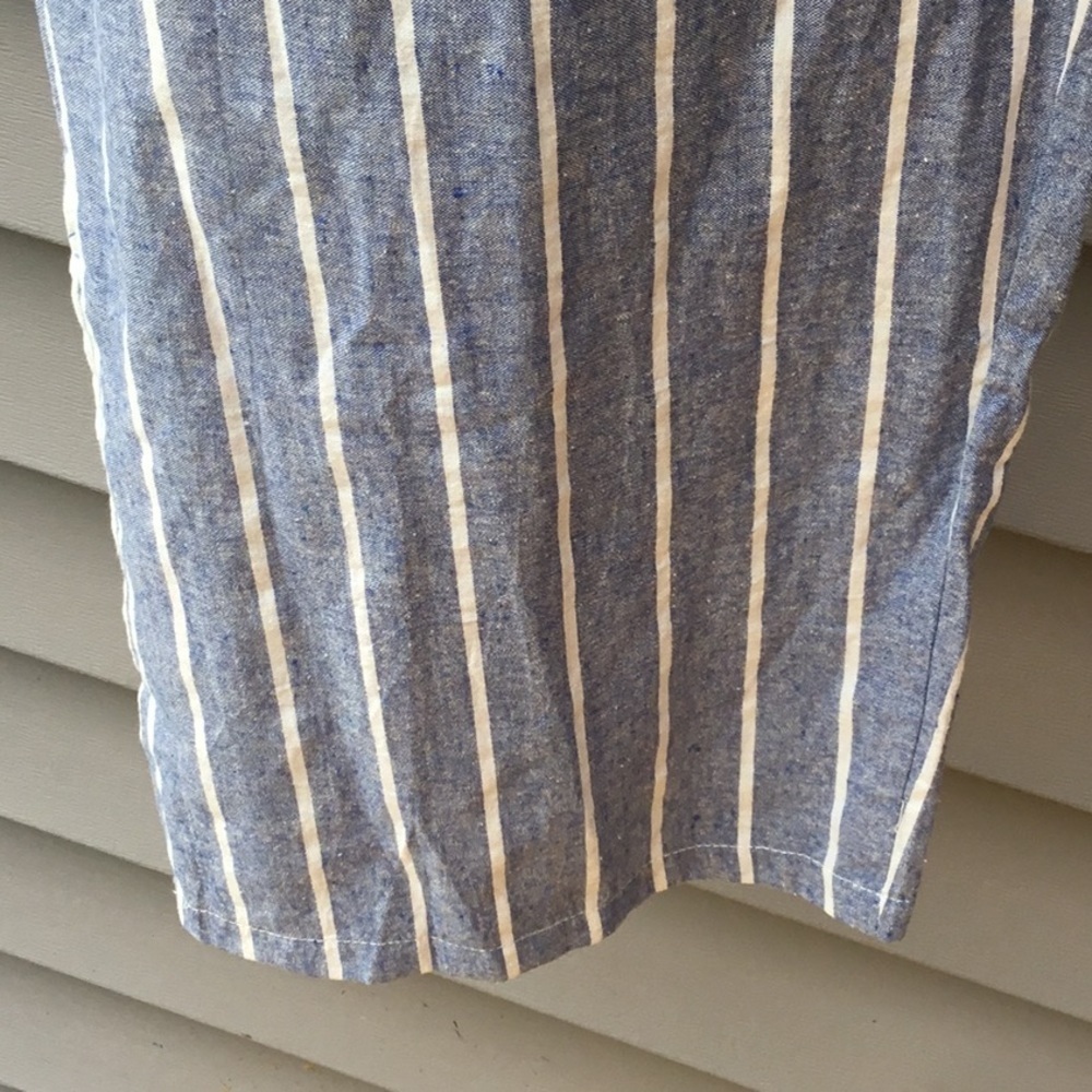 Coastal chic Size M Jumpsuit blue and white Striped Cottagecore Cropped - Picture 8 of 12